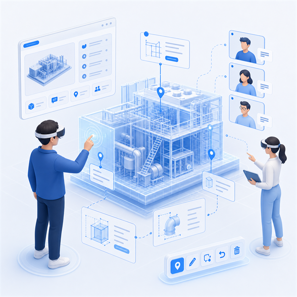 MRで実物大の3Dモデルを確認する設計レビューのイメージ